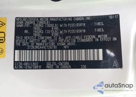 2017 Lexus Rx 350 from USA, damaged, VIN 2T2BZMCA4HC126790